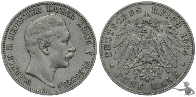 Preussen 5 Mark 1904 A Wilhelm II